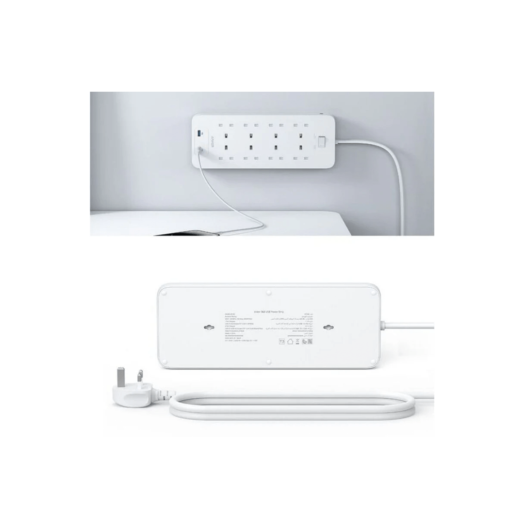 Anker 342 USB 10-in-1 8 Outlets 2 Ports 2A Power Extend Strip in Qatar