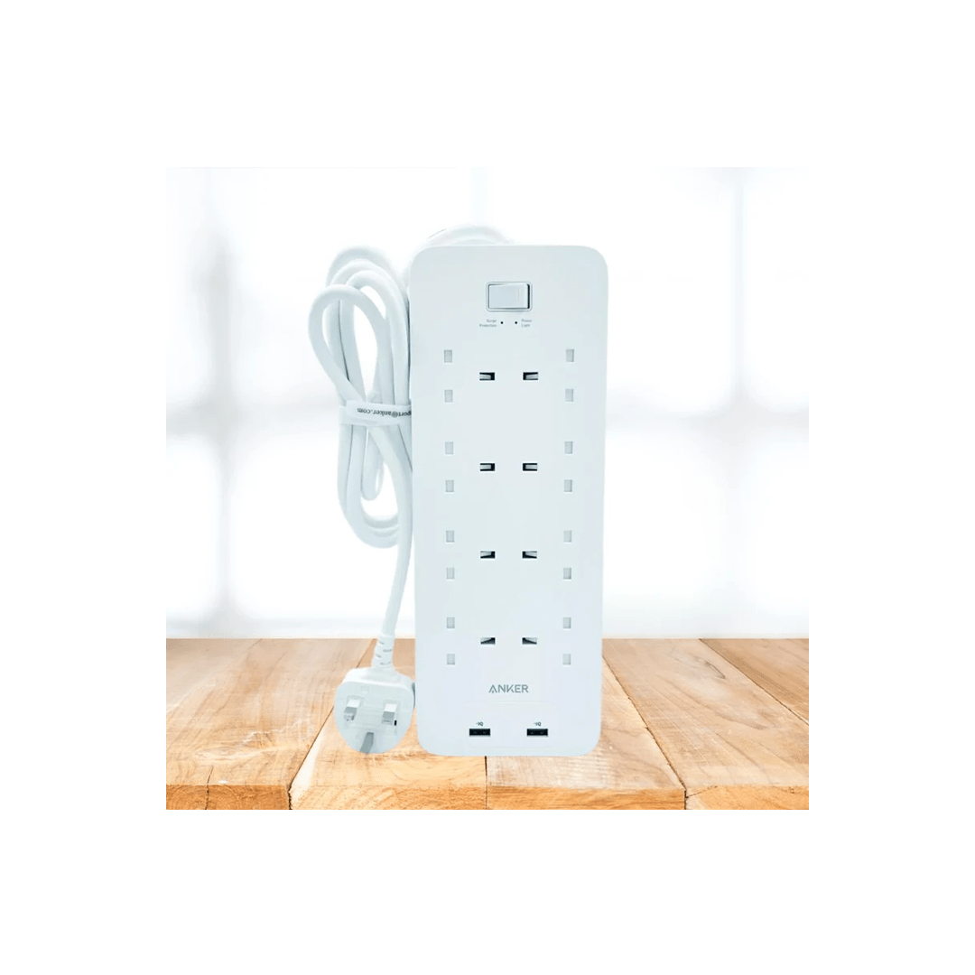 Anker 342 USB 10-in-1 8 Outlets 2 Ports 2A Power Extend Strip in Qatar