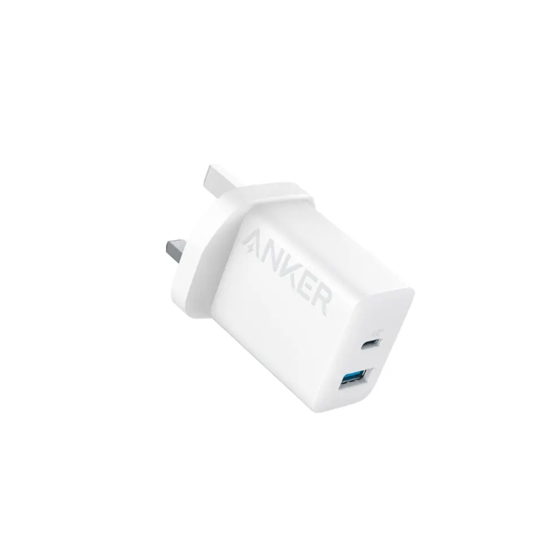 Anker Charger 20W Dual Ports USB C Gan Charger - White in Qatar