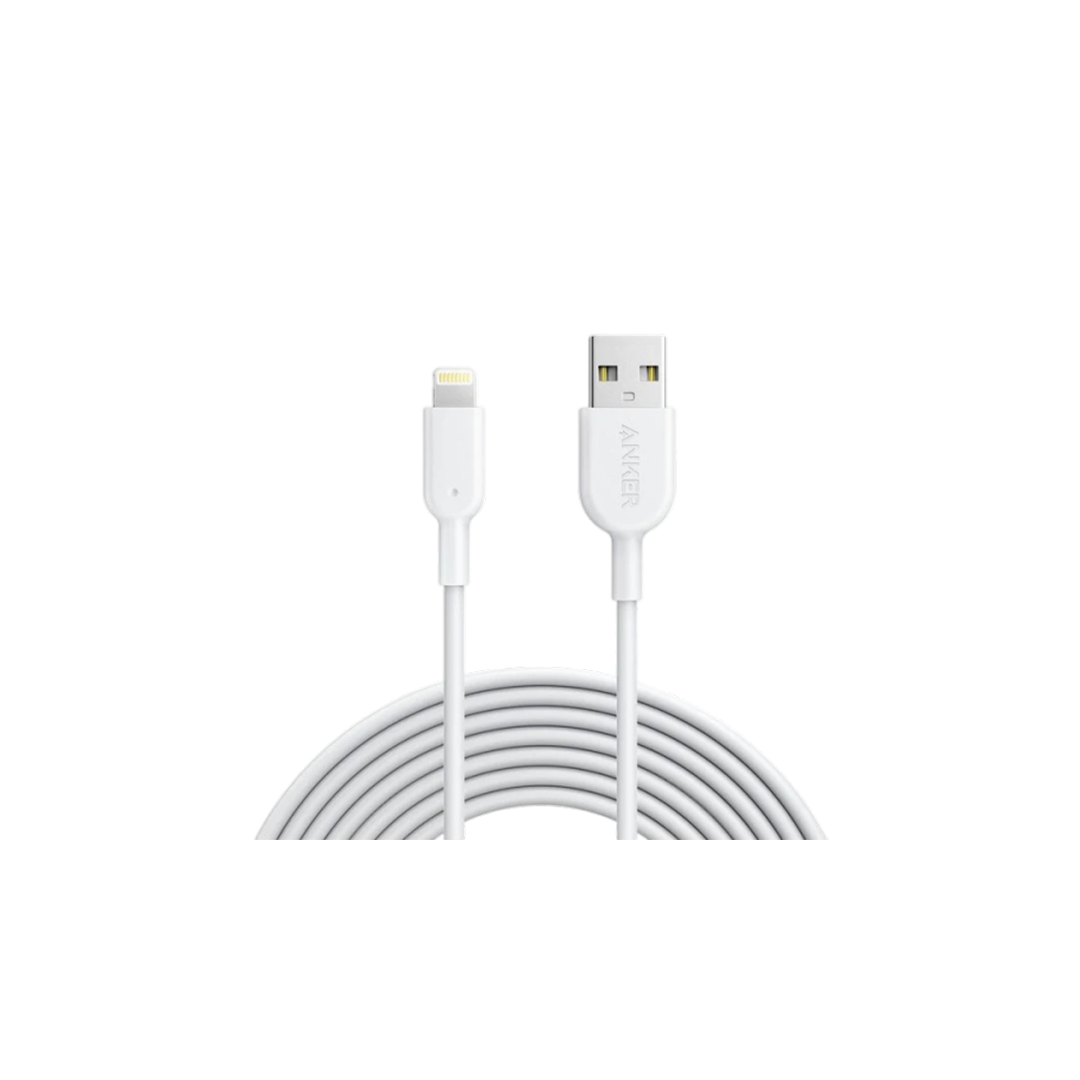 Anker Powerline II USB-A Cable With Lightning 10Ft - White