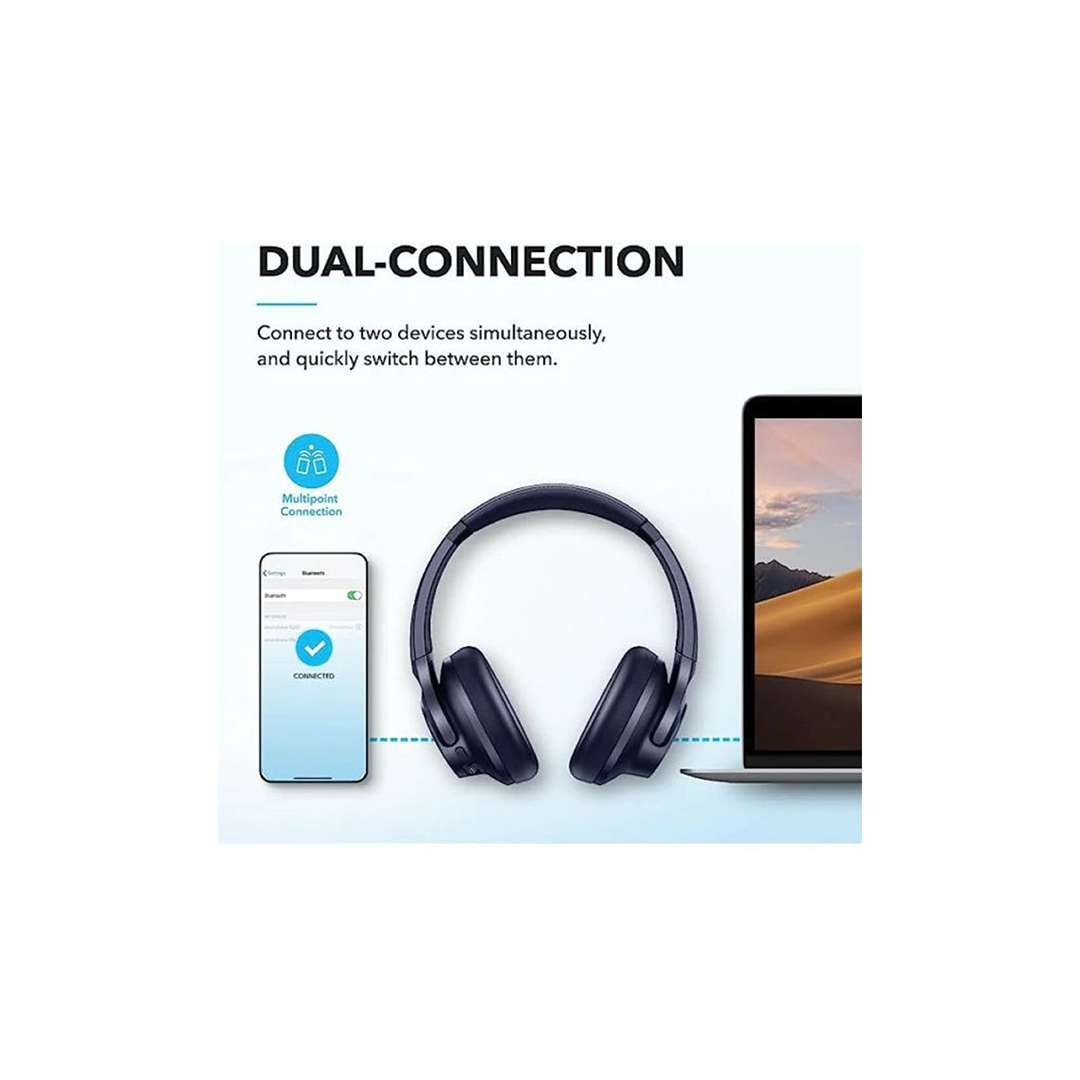 Anker Soundcore Q20i Wireless Hybrid Noise Canceling Over-Ear Headphone - Blue