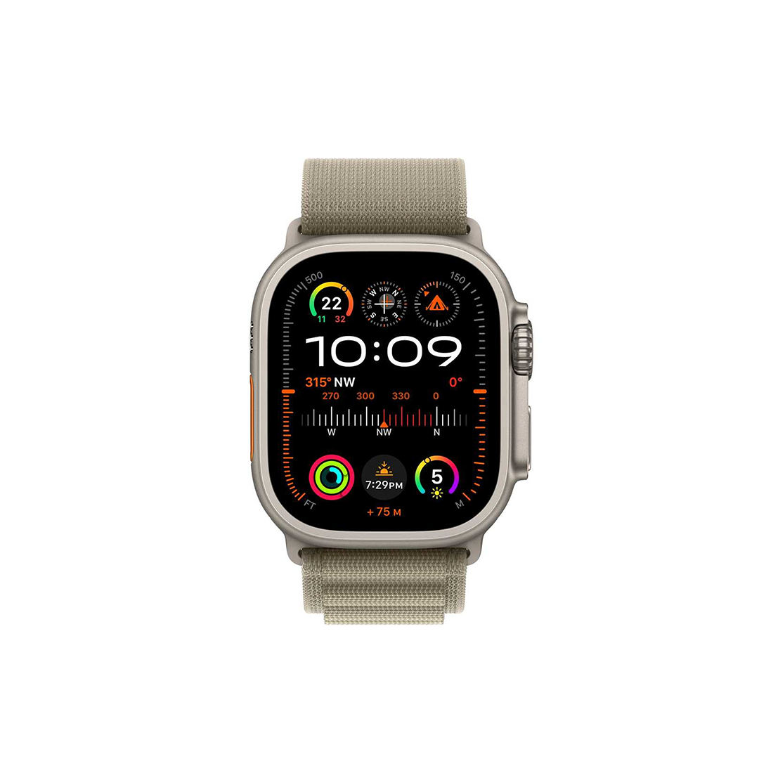 Apple Watch Ultra 2 GPS + Cellular 49mm Titanium Case with Olive Alpine Loop