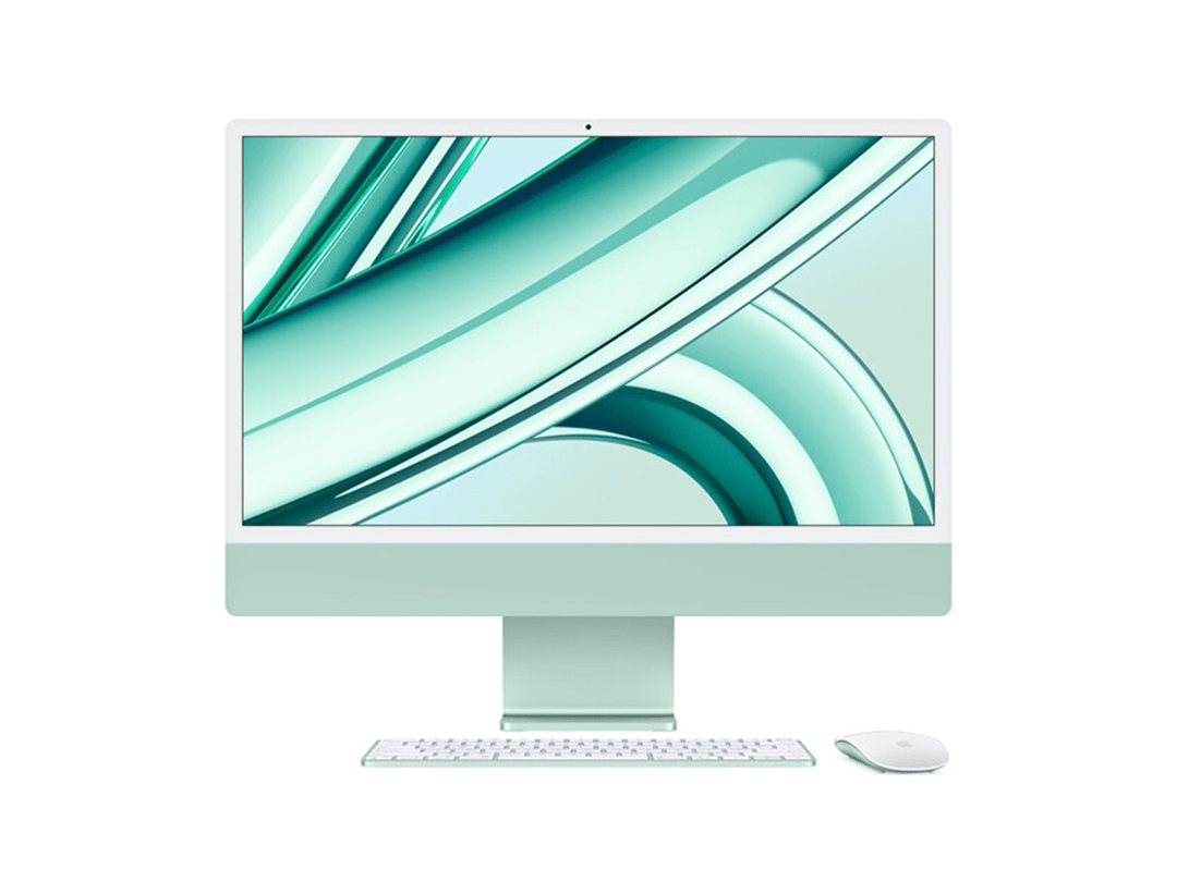 Apple iMac 24 inch M3 chip (8‑core CPU 8‑core GPU) / 8GB RAM / 256GB SSD / 24inch 4.5K Retina display / English Arabic Keyboard / macOS - Green in Qatar