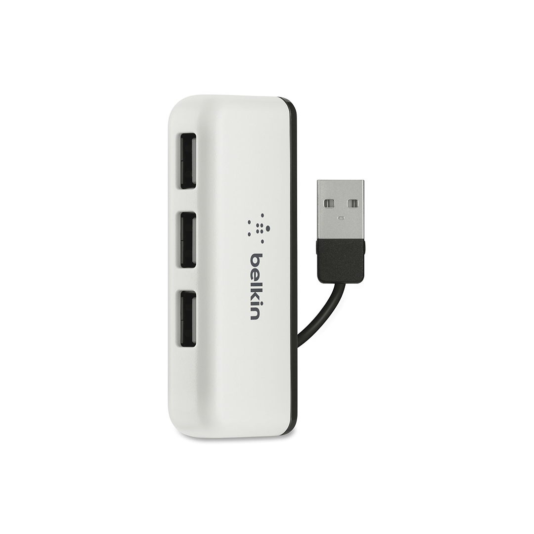 Belkin 4-Port USB to USB 2.0 Ultra-Mini Hub Adapter for MacBook, Laptop and Desktop in Qatar