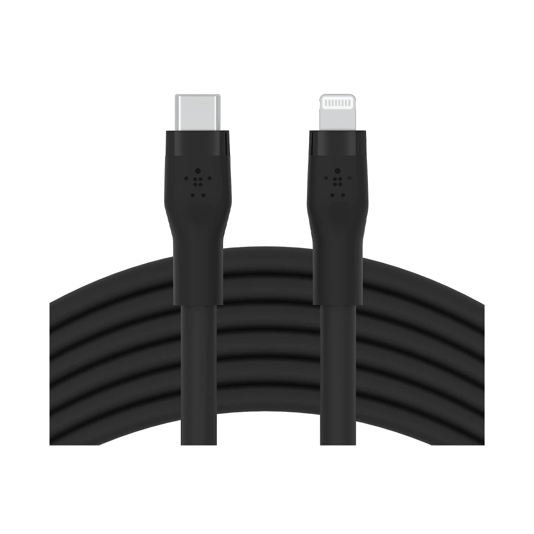 Belkin BoostCharge Flex Silicone USB Type C to Lightning Cable - 3M in Qatar