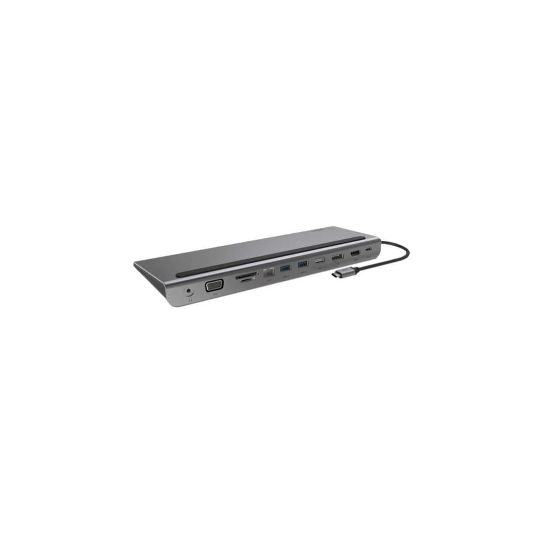 قاعدة توصيل بيلكين كونيكت USB Type-C 11 في 1 متعددة المنافذ - فضي قاعدة توصيل بيلكين كونيكت USB Type-C 11 في 1 متعددة المنافذ - فضي