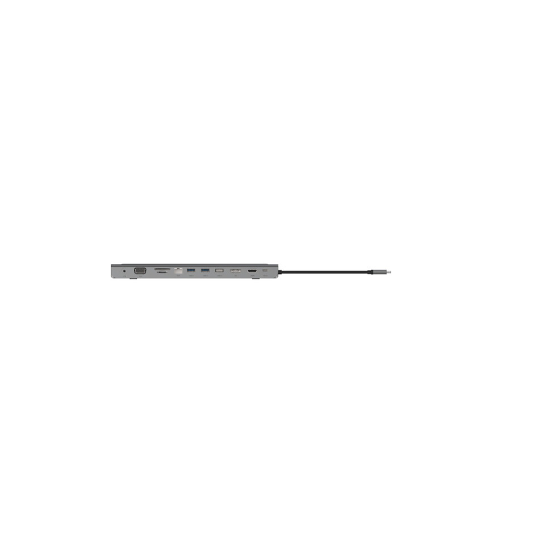 قاعدة توصيل بيلكين كونيكت USB Type-C 11 في 1 متعددة المنافذ - فضي قاعدة توصيل بيلكين كونيكت USB Type-C 11 في 1 متعددة المنافذ - فضي