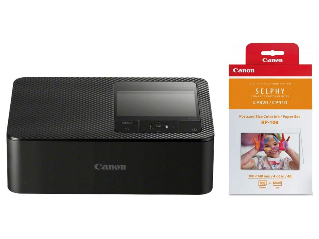 Canon SELPHY CP1500 Photo Printer Black + Canon RP-108 Paper in Qatar