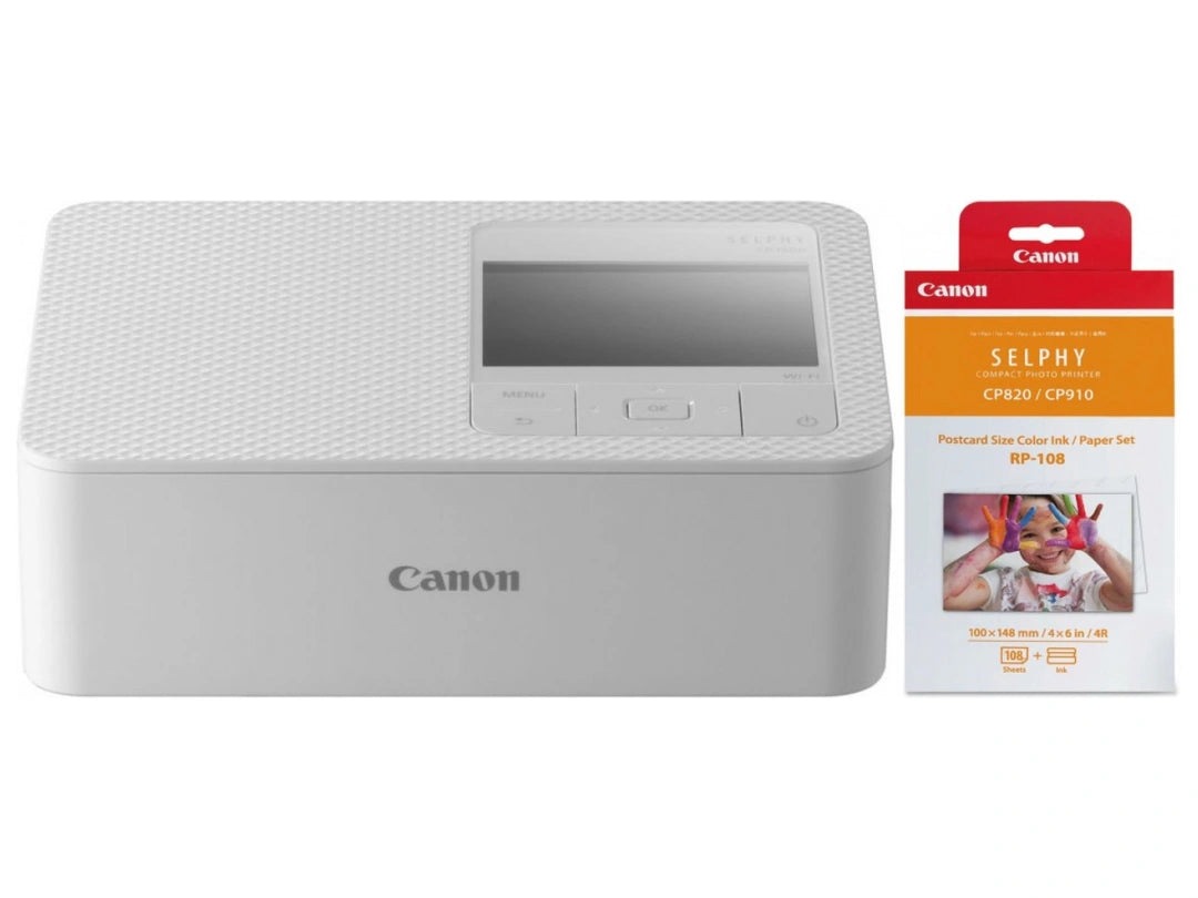 Canon SELPHY CP1500 Wireless Photo Printer - White + RP-108 Ink Paper Set in Qatar