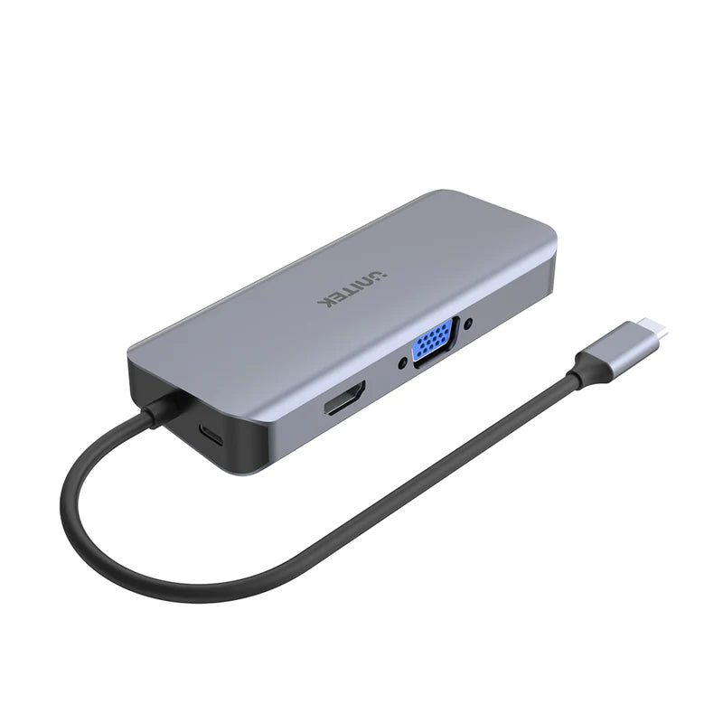 موزع إيثرنت 9 في 1 من Unitek D1026B uHUB N9+ USB-C مع شاشة مزدوجة، وتوصيل طاقة 100 واط، وقارئ بطاقات مزدوج موزع إيثرنت 9 في 1 من Unitek D1026B uHUB N9+ USB-C مع شاشة مزدوجة، وتوصيل طاقة 100 واط، وقارئ بطاقات مزدوج
