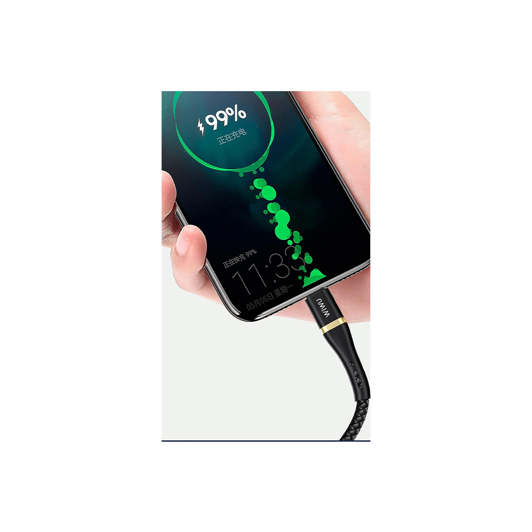 Wiwu ED-1022MB Elite Data Cable Ed-102 2.4A USB To Micro USB 2M – Black