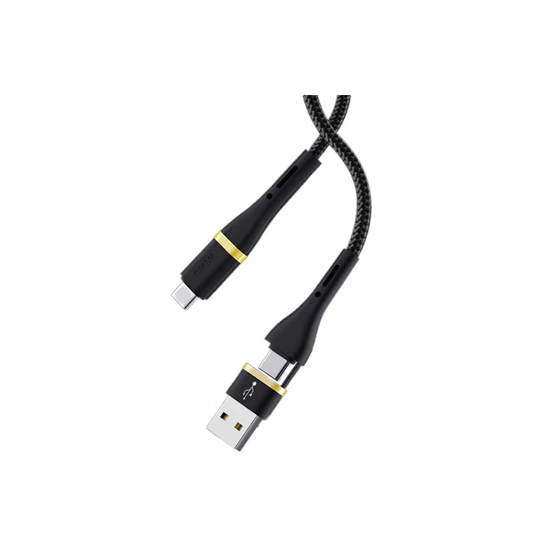 WIWU Elite Data Cable ED-106 3A USB And Type-C To Type-C 1.2M - Black
