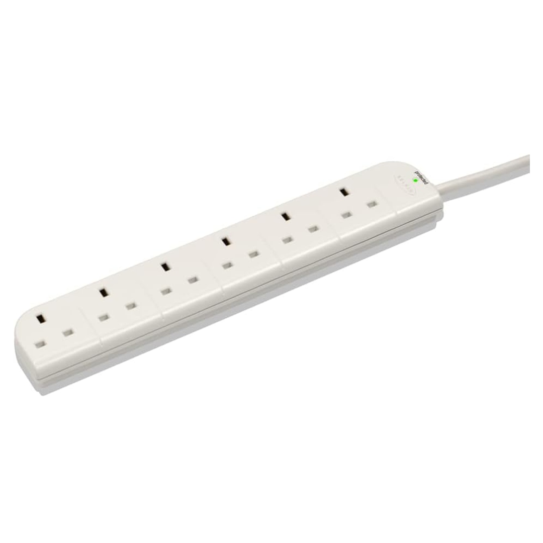 Belkin E Series 6 Plug SurgeStrip Surge Protected Extension Lead - White