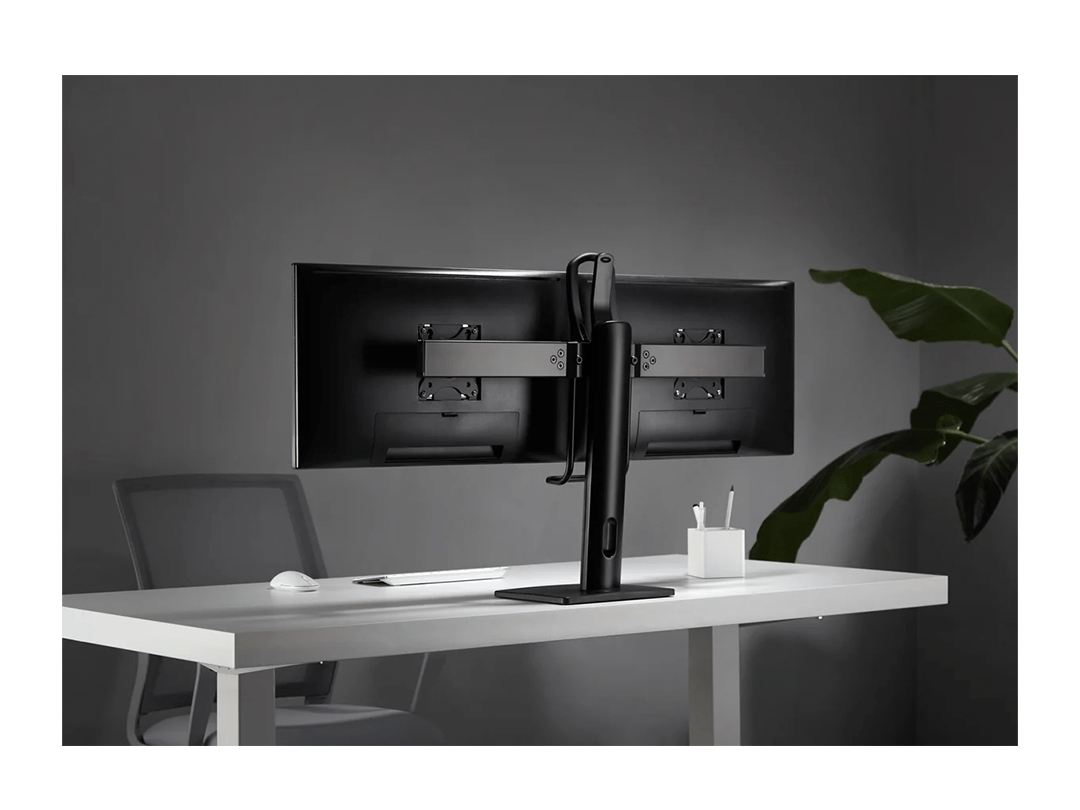 GAMEON GO-2052 Easy To Adjust Vertical Lift Dual Screen Monitor Stand For Gaming And Office Use, 17