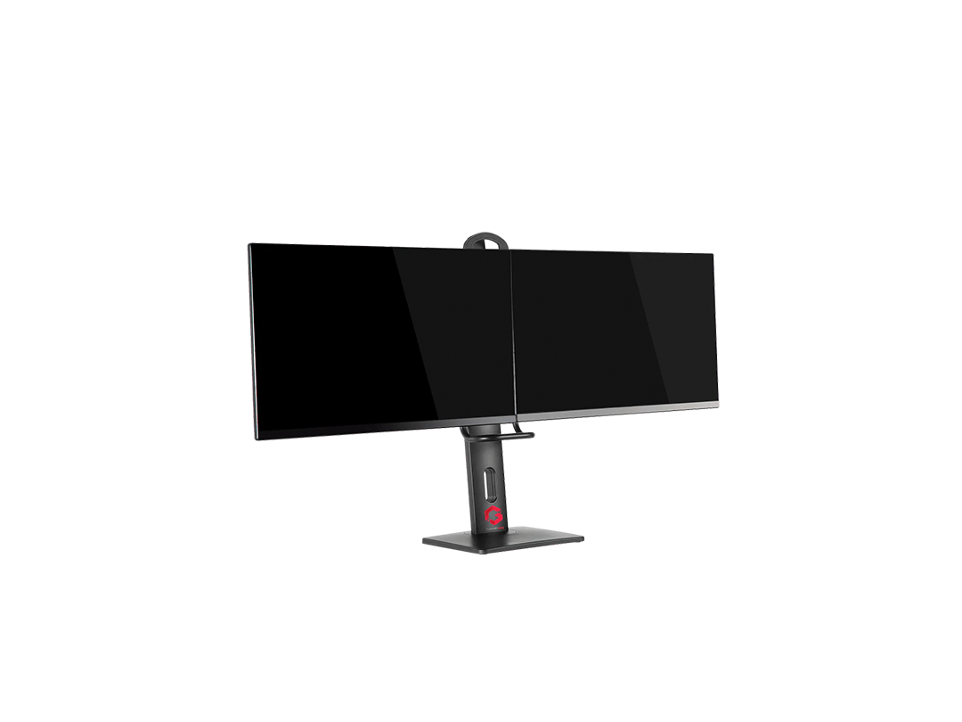 GAMEON GO-2052 Easy To Adjust Vertical Lift Dual Screen Monitor Stand For Gaming And Office Use, 17