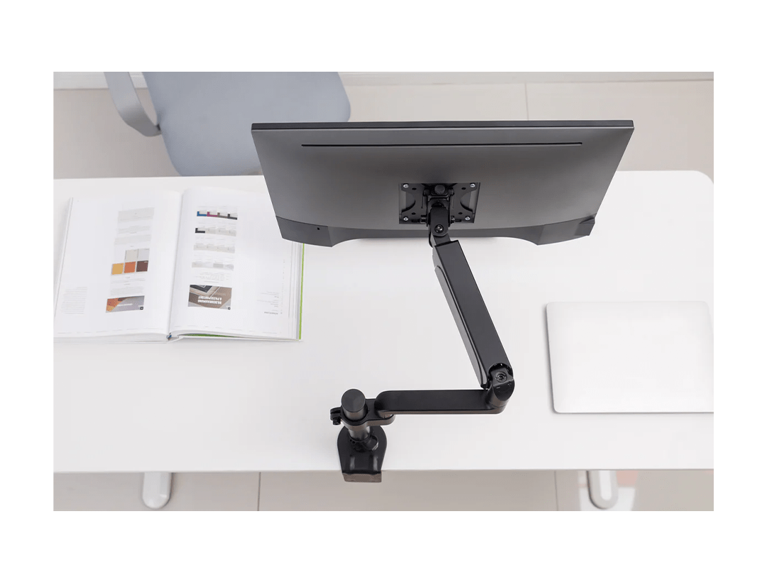 GAMEON GO-3363 Pole-Mounted Spring-Assisted Single Monitor Arm For Gaming And Office Use, 17