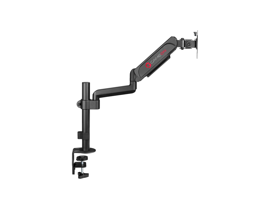 GAMEON GO-3363 Pole-Mounted Spring-Assisted Single Monitor Arm For Gaming And Office Use, 17