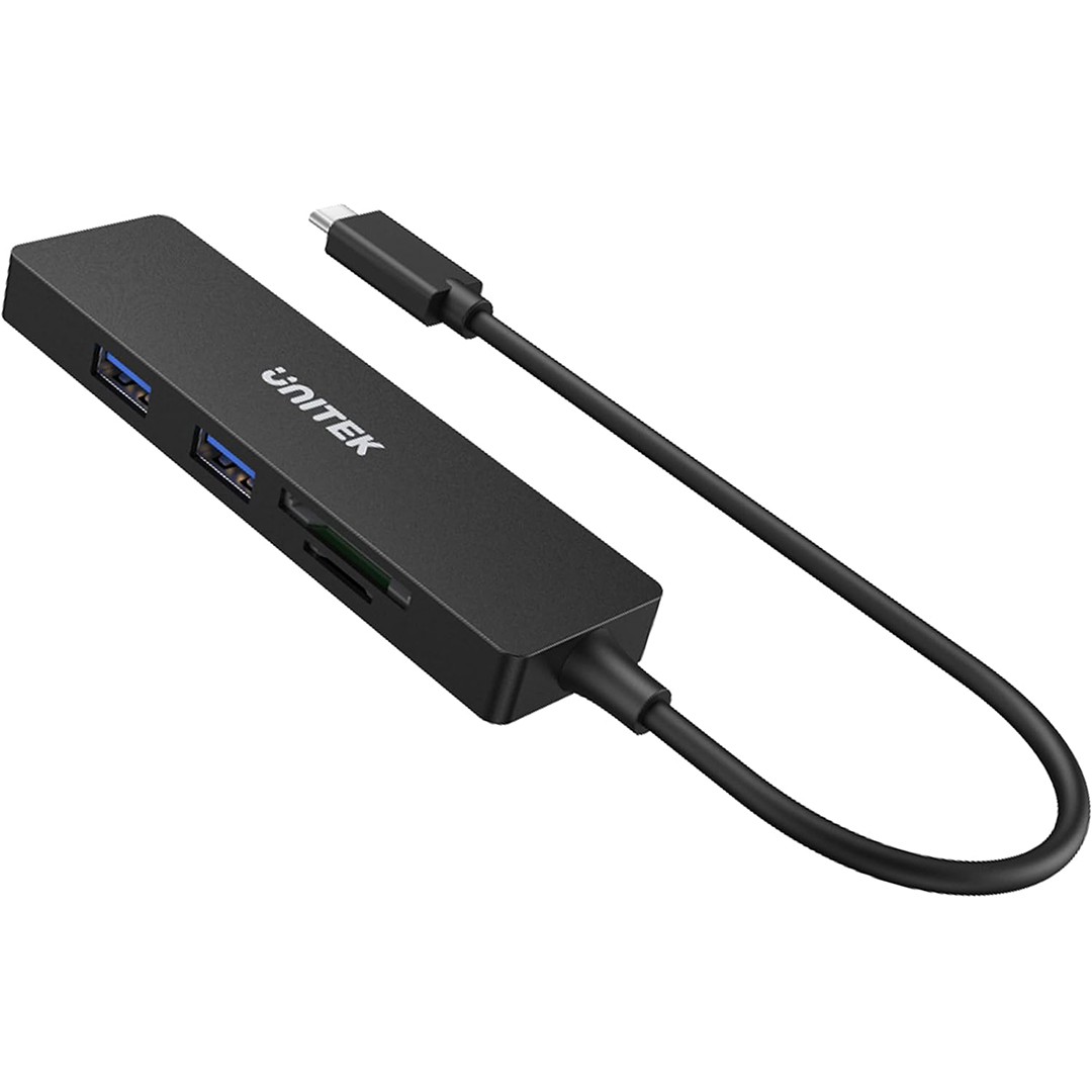 Unitek uHUB Q4+ 5-in-1 USB-C Hub with Dual Card Reader