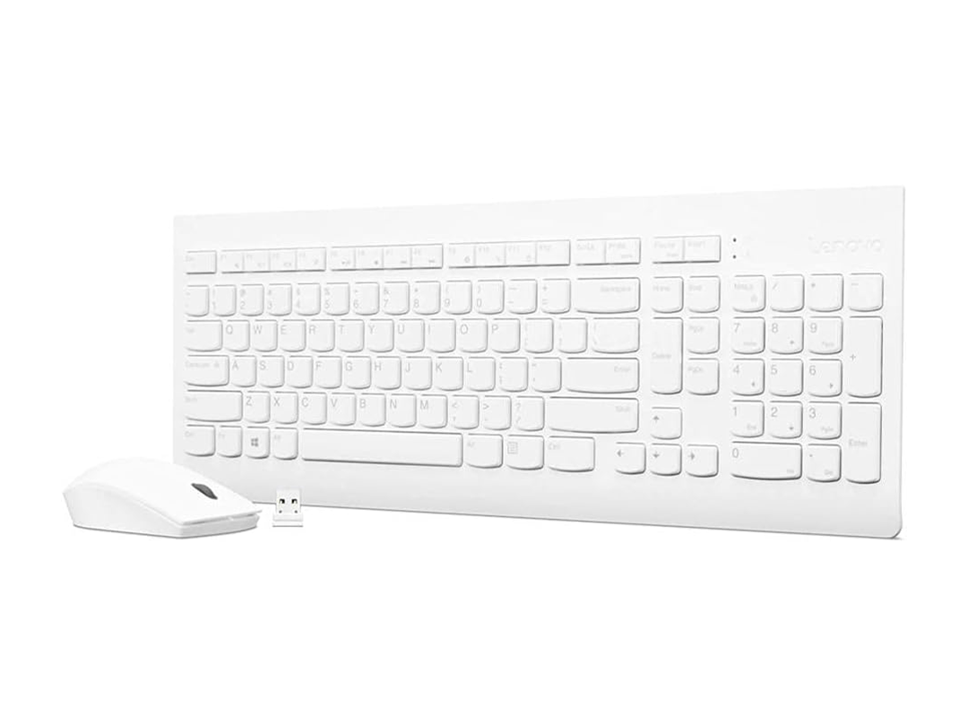 Lenovo 510 Wireless Combo Keyboard & Mouse - White in Qatar