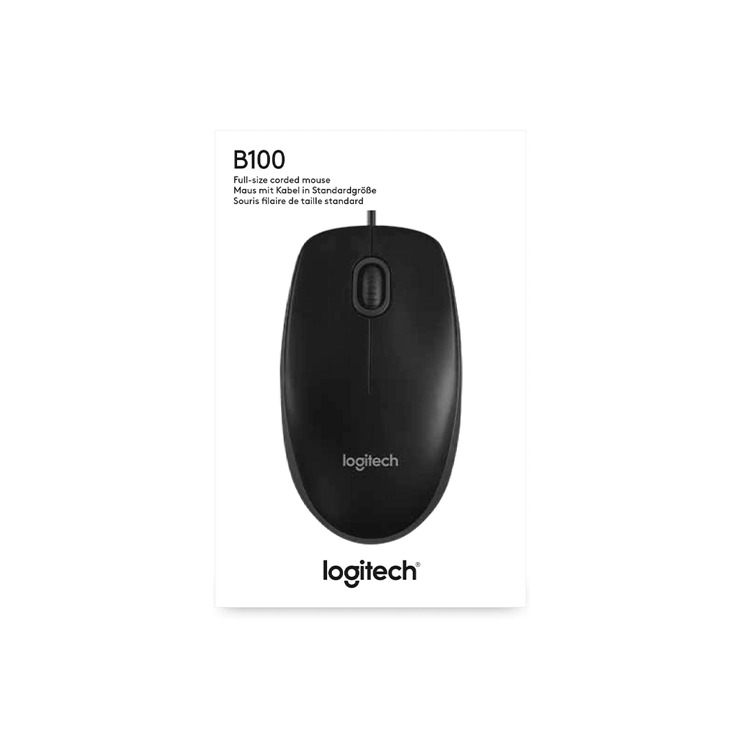 Logitech Business B100 Optical USB Mouse - Black in Qatar