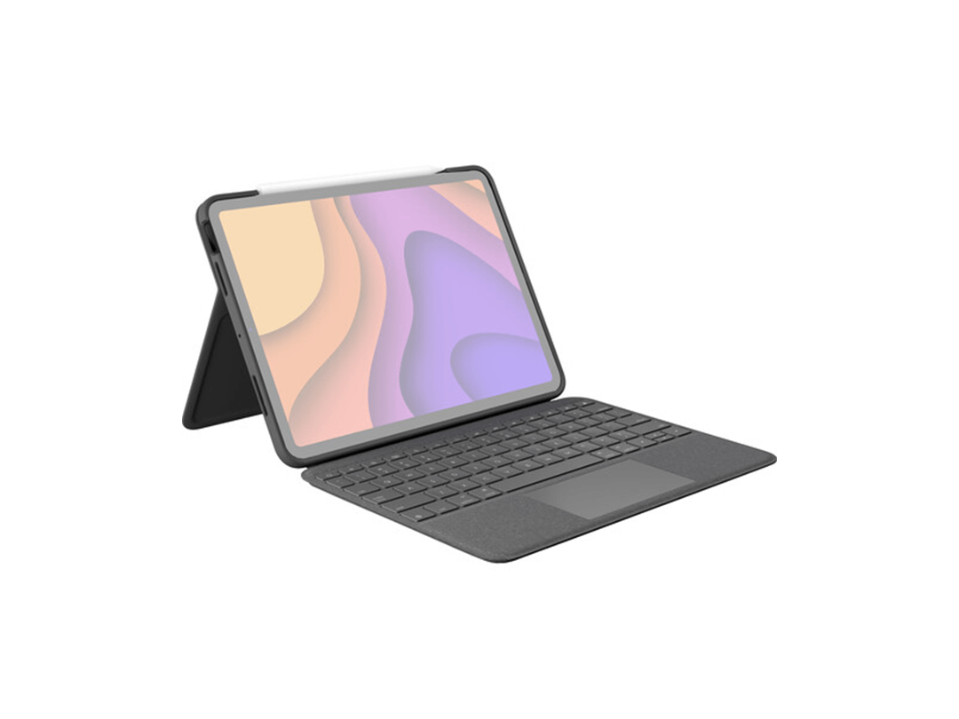 Logitech Folio Touch iPad Keyboard Case with Trackpad and Smart Connector for iPad Air 11-inch (M2), iPad Air (4th & 5th gen), Ara Qwerty – Graphite in Qatar