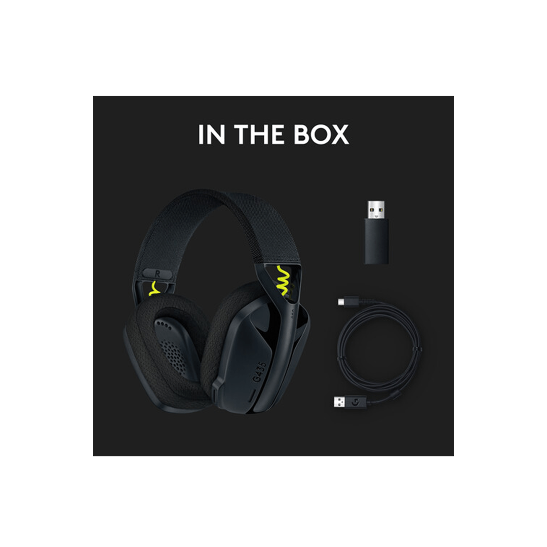 Logitech G435 Wireless Gaming Headset - Black / Yellow in Qatar