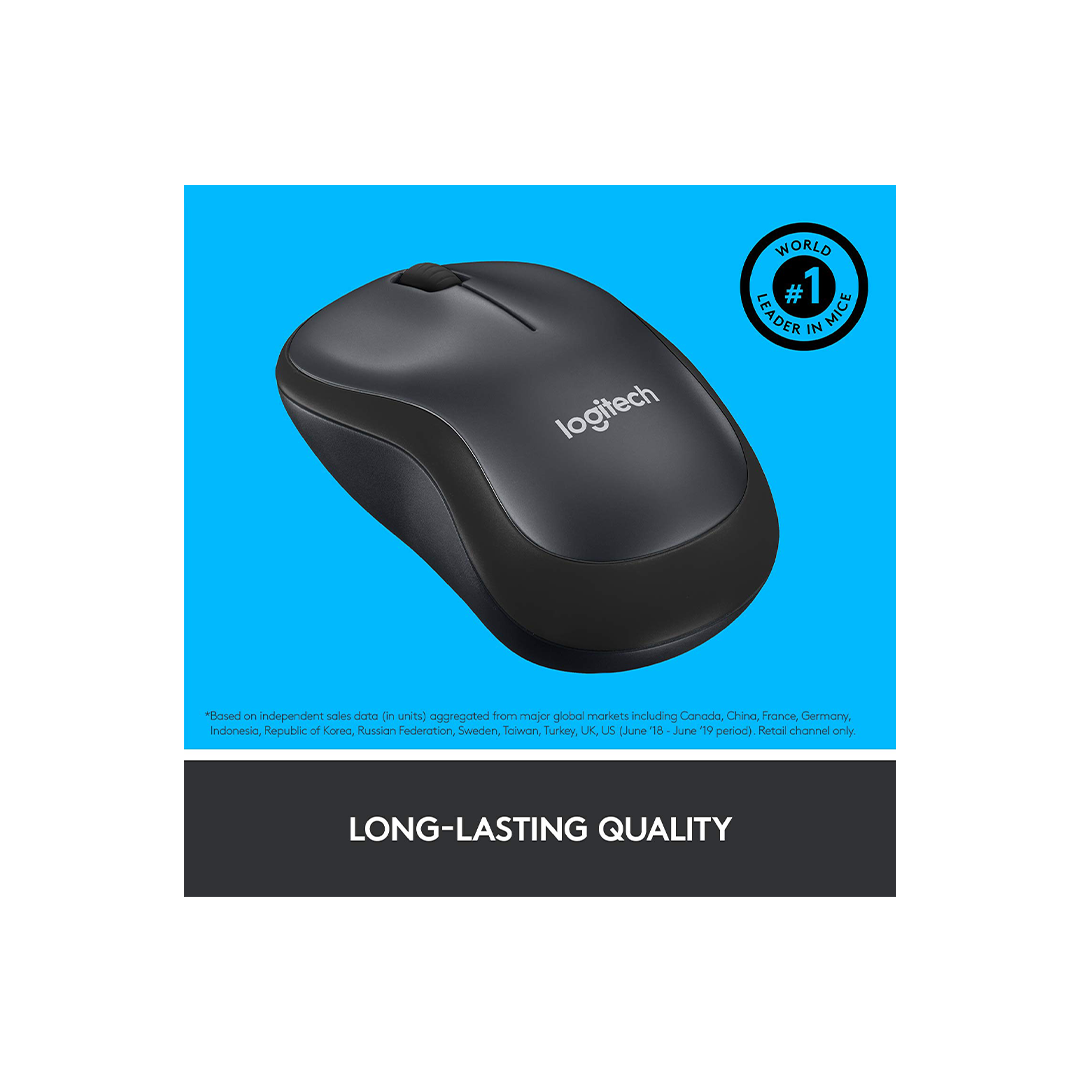 Logitech M221 Wireless Mouse - Charcoal Grey in Qatar