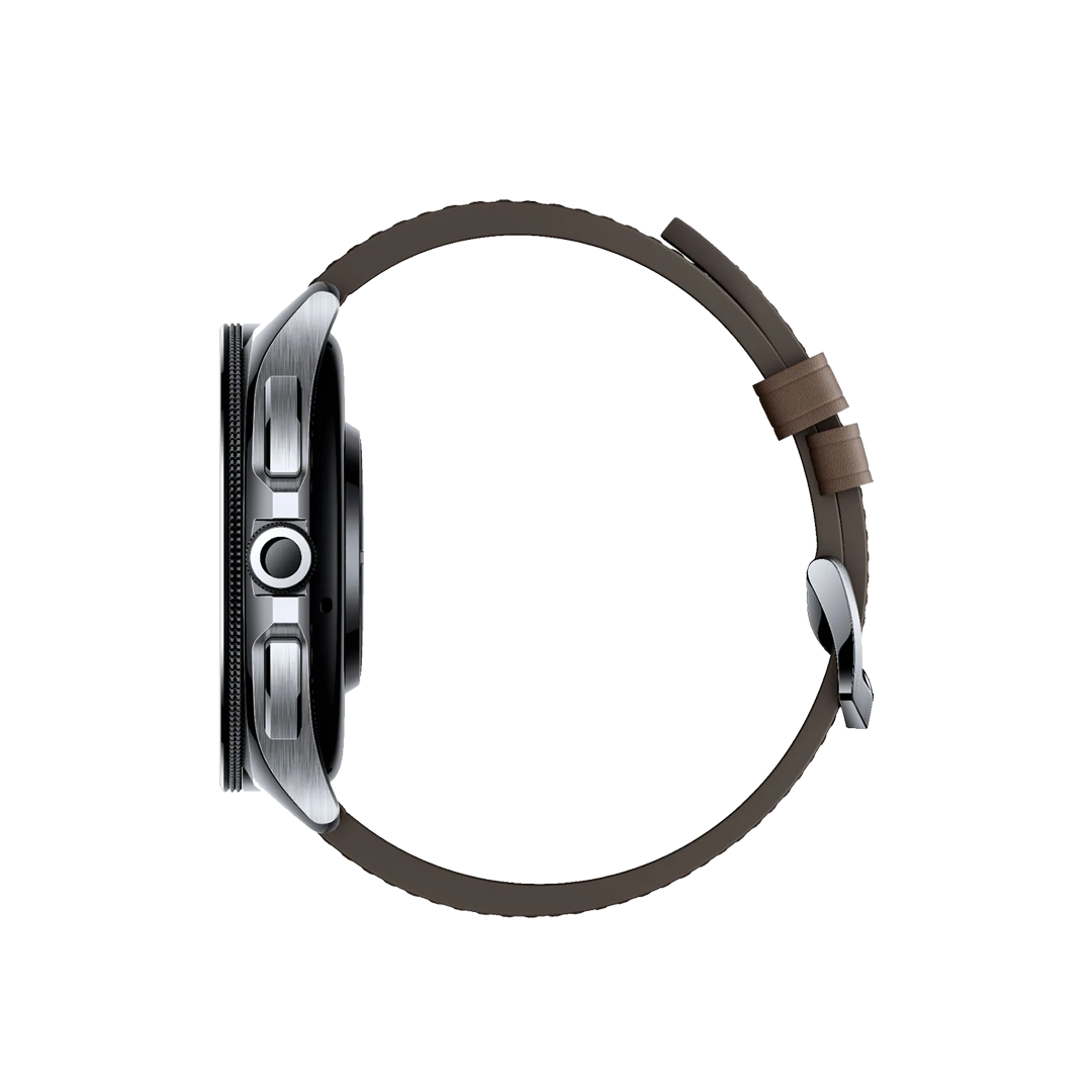 Xiaomi Watch 2 Pro - Silver with Brown Leather Strap