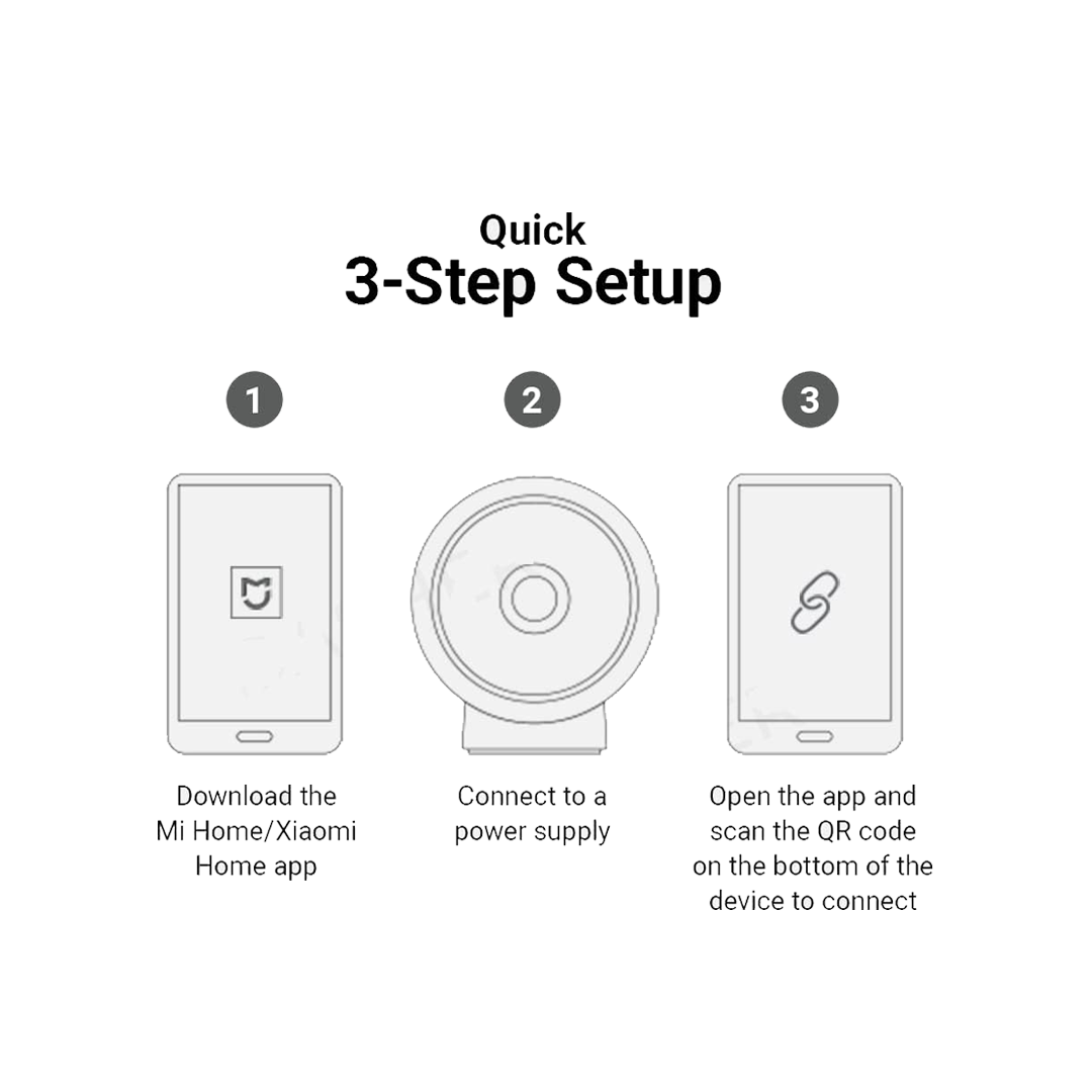 Xiaomi Mi Home Security Camera 2K - Magnetic Mount - 180° rotating magnetic mount