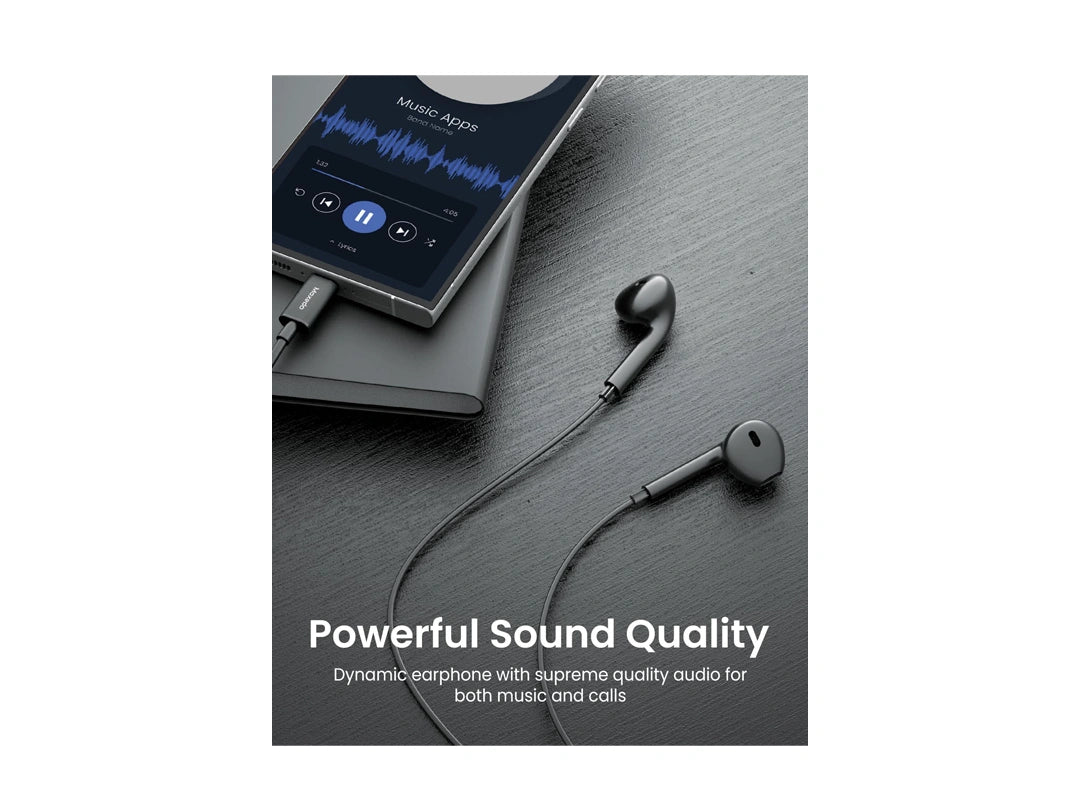Moxedo Wired Stereo USB Type-C Connector Earphone - Black in Qatar