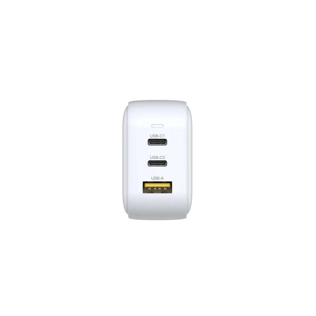 Unitek Travel TRI GaN 3 Ports 66W Charger with USB PD and QC 3.0 in - White in Qatar