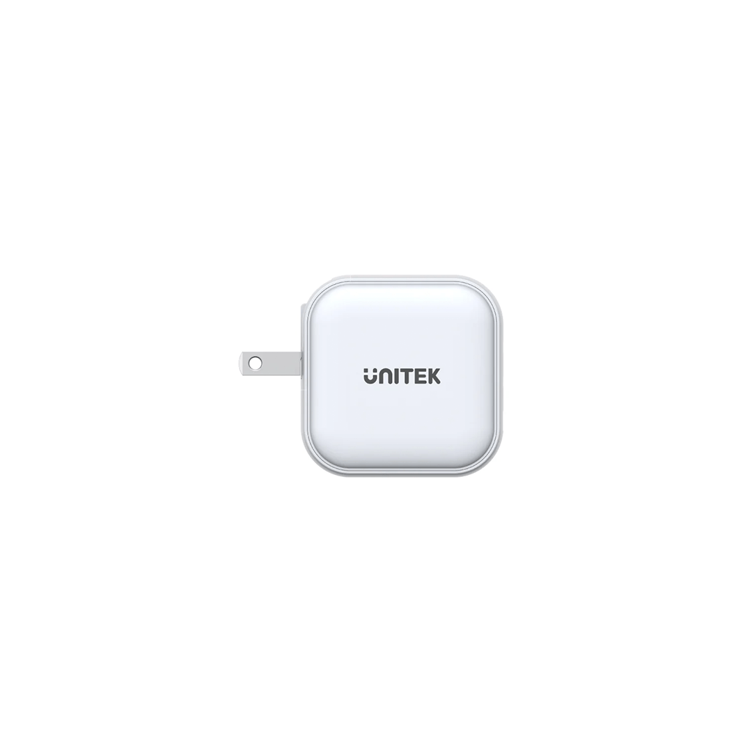 Unitek Travel TRI GaN 3 Ports 66W Charger with USB PD and QC 3.0 in - White in Qatar