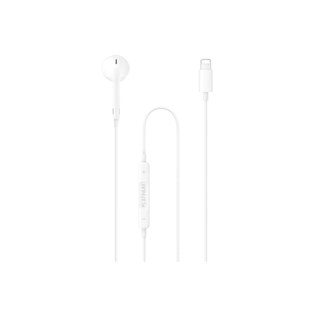 Platinum Vital Series Lightning Stereo Wired Earphone - White in Qatar