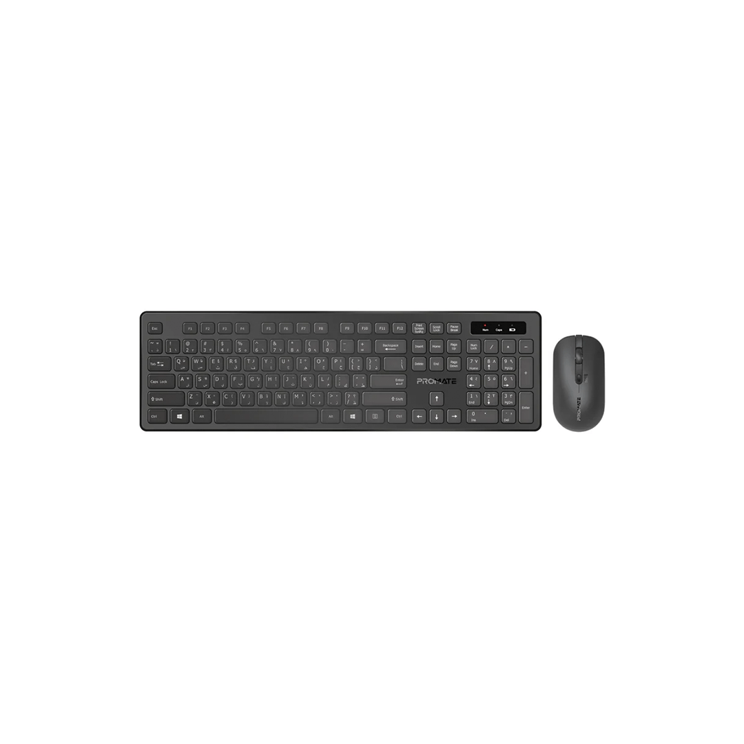 Promate ProCombo-13 Sleek Profile Full-Size Wireless Keyboard and Mouse in Qatar
