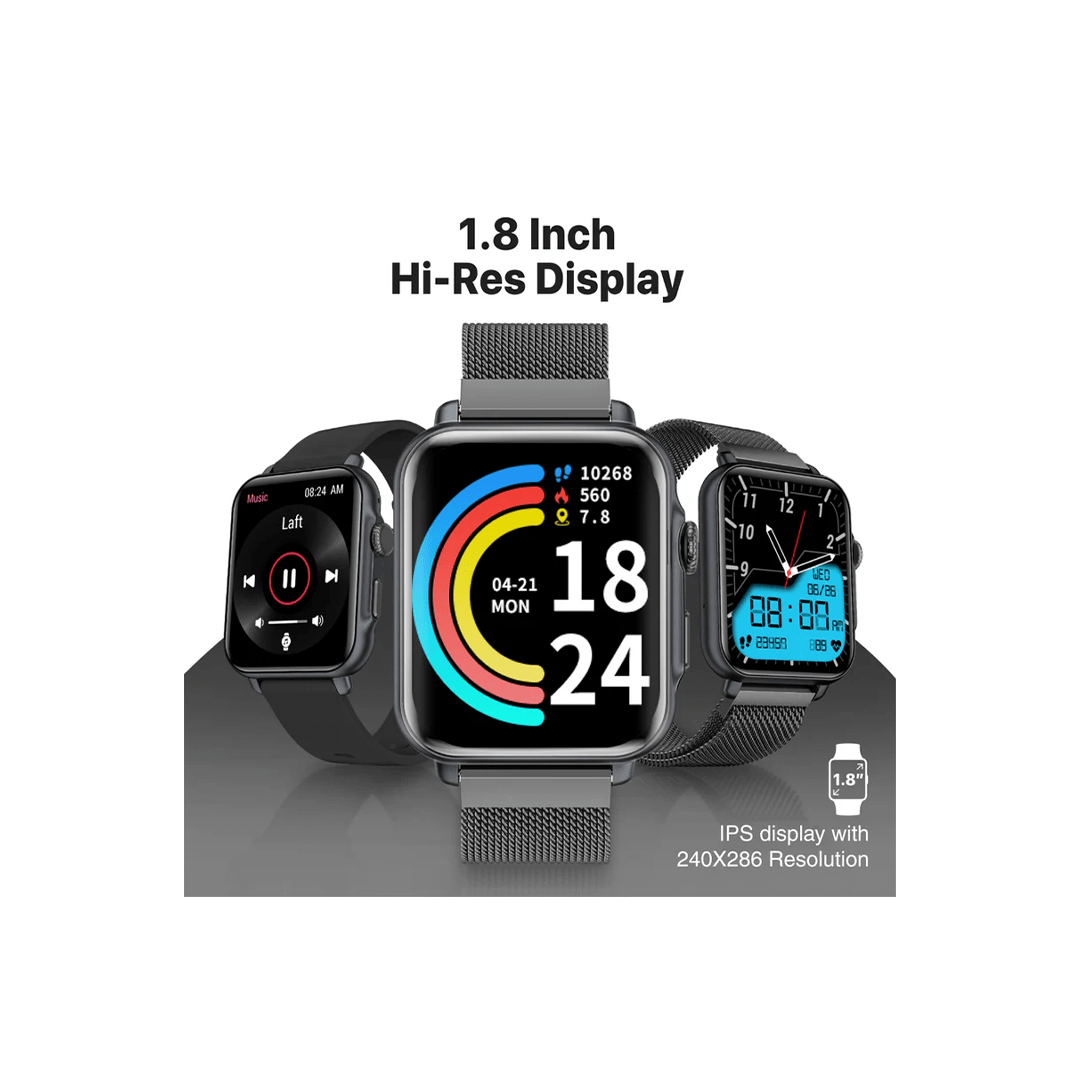 Promate ProWatch-B18 SuperFit™ Smartwatch With Handsfree Support - Graphite in Qatar