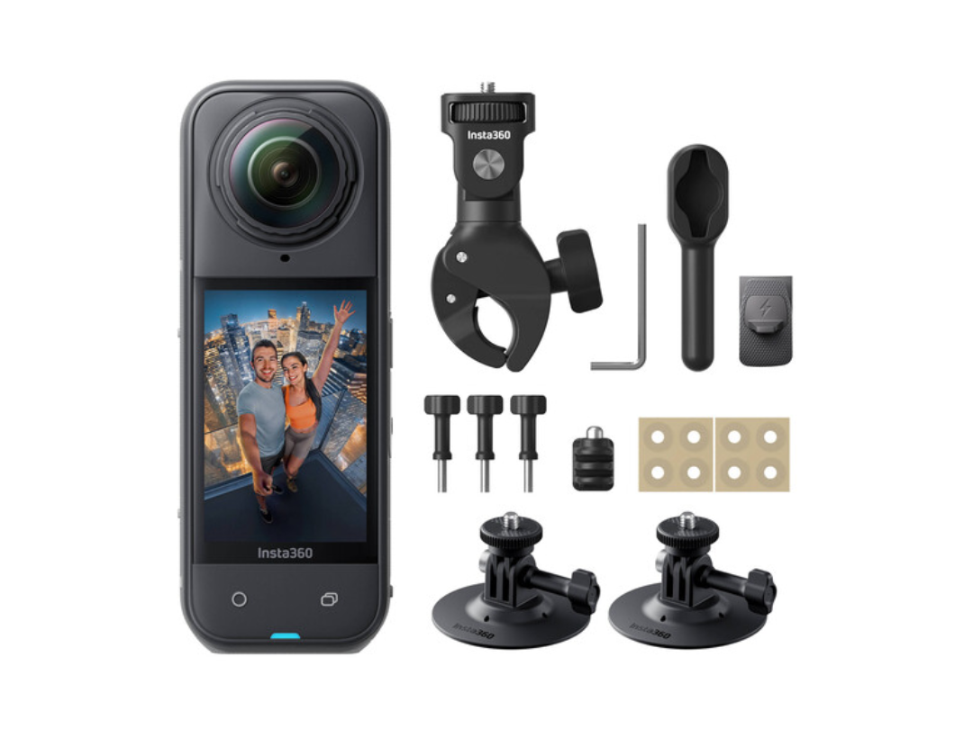 مجموعة كاميرا الحركة متعددة المشاهد للدراجات النارية Insta360 X5 مجموعة كاميرا الحركة متعددة المشاهد للدراجات النارية Insta360 X5