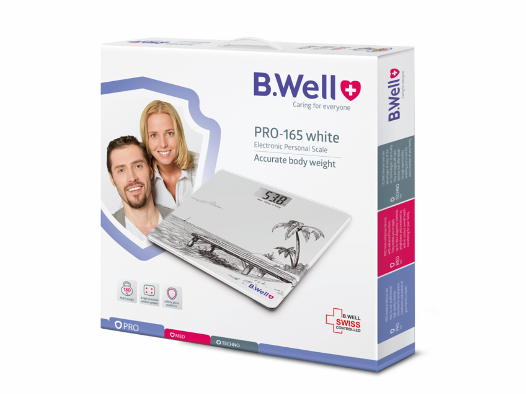 B.Well PRO 165 Personal Electronic Bathroom Weighing Scale