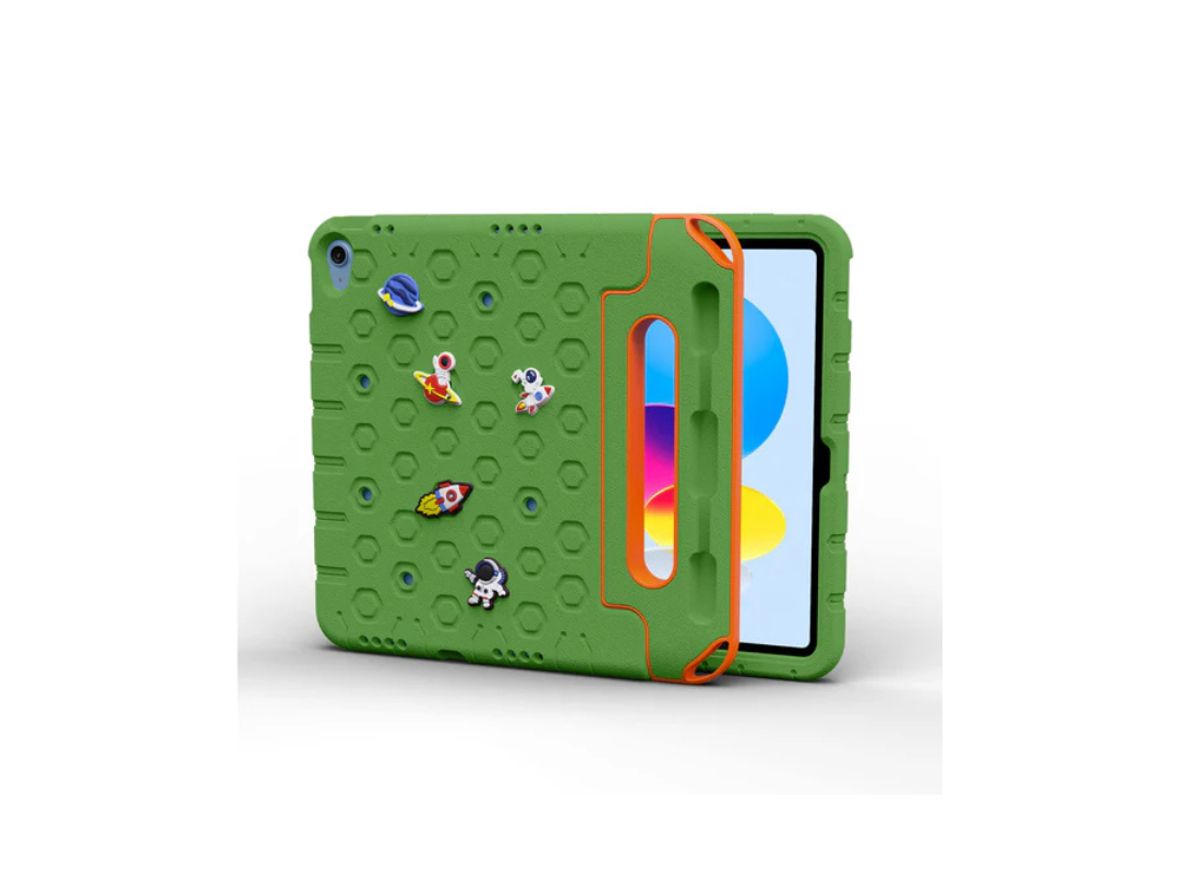 Moxedo iPad 10.9-inch 10th Gen Kids Case  With Apple Pencil Slot  Drop Resistant  Green