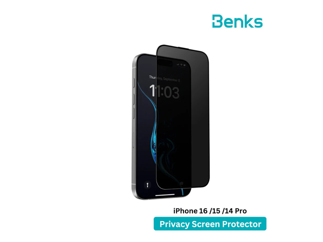 Buy Benks Ultra Shield Privacy Screen Protector for iPhone 16/15/14 Pro in Qatar