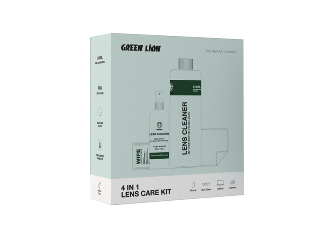 Green Lion 4-in-1 Lens Care Kit | Streak-Free Cleaning | Qatar
