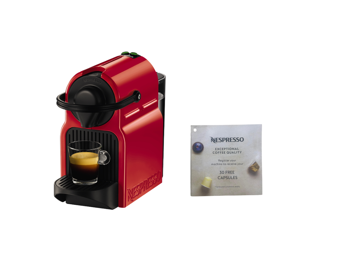 Nespresso Inissia Coffee Machine Ruby Red – Same Day Delivery Qatar