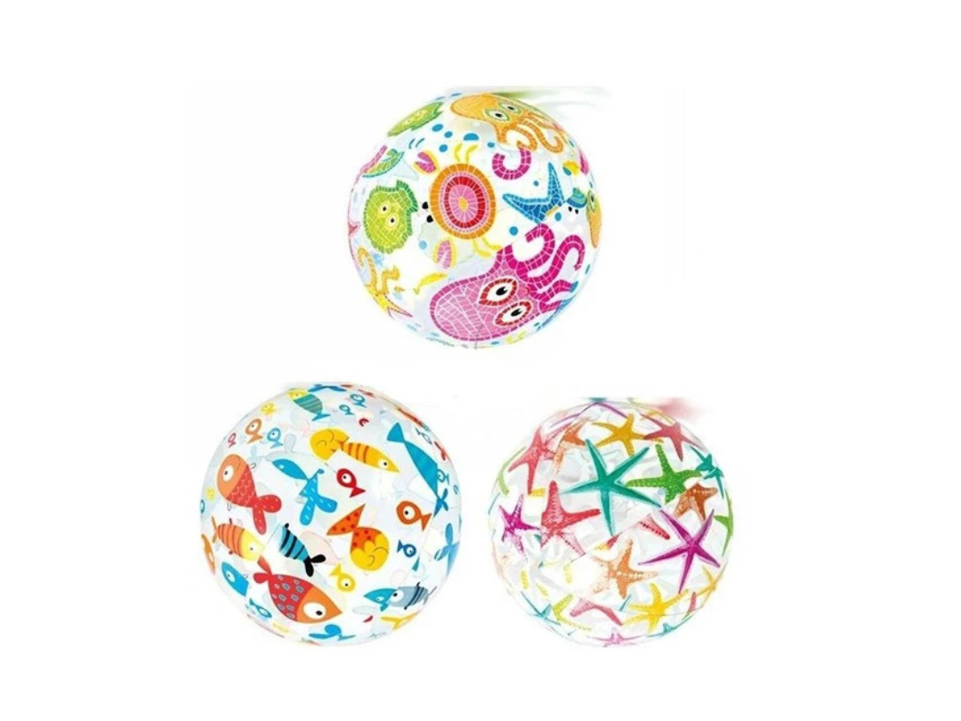 Buy Intex Lively Print Beach Balls – Assorted Designs | in Qatar