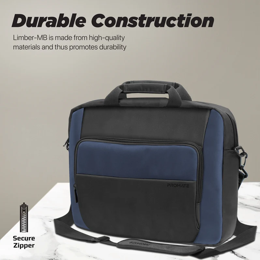 Promate Large Capacity Laptop Sleeve with Multiple Compartments 15.6