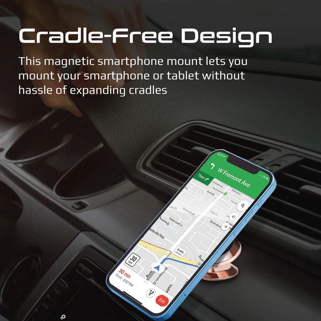 Promate Magnetic Dashboard Mount for Smartphones & Tablets Rose Gold in Qatar