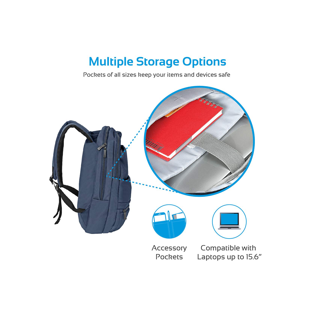 Promate Multi-Function Backpack for Tablets and Laptop Blue in Qatar
