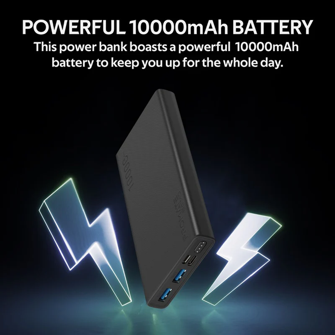 Promate Power Bank 10,000mah Smart Charging with Dual USB Output in Qatar