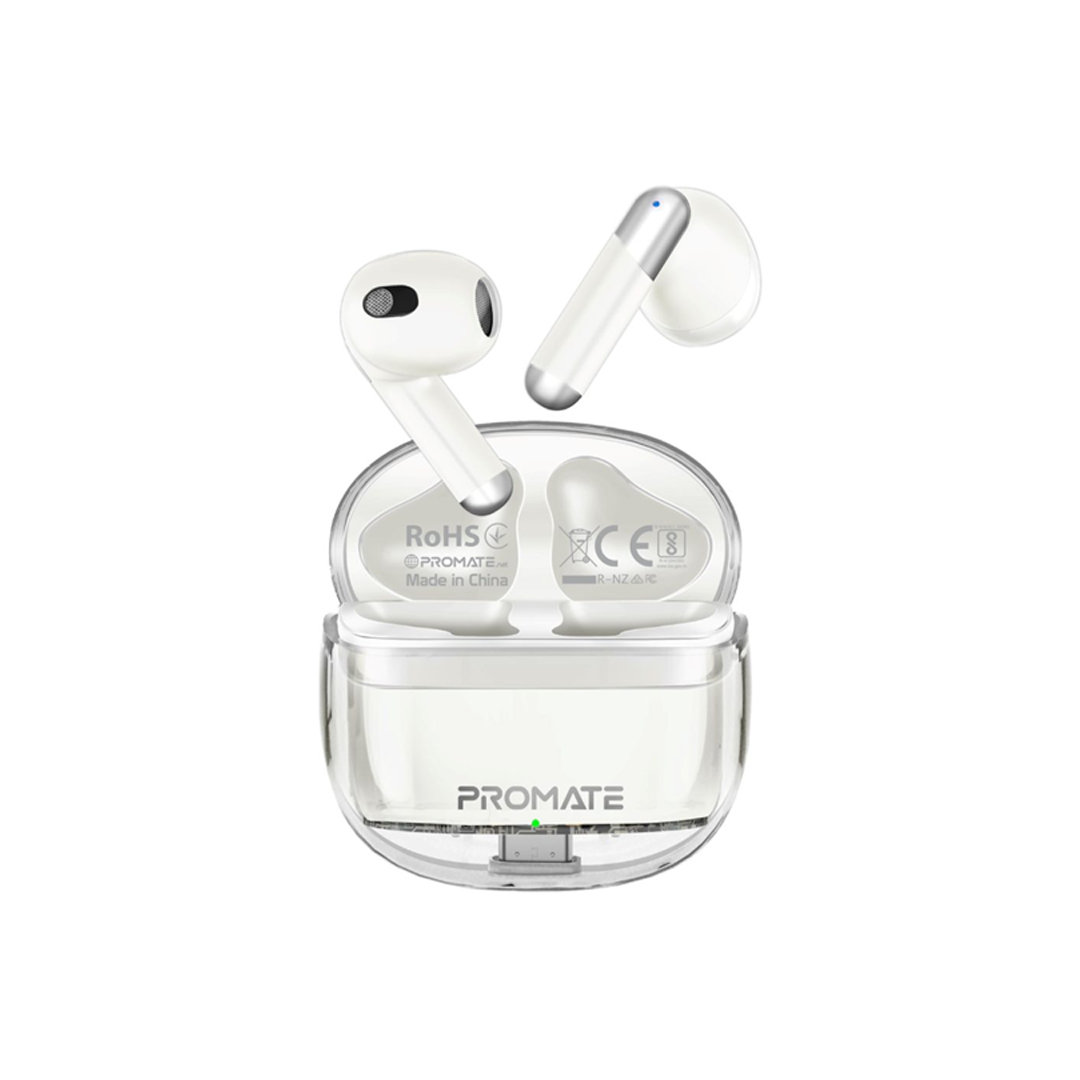 Promate Transparent TWS Earbuds with 26 Hours Play Time in Qatar