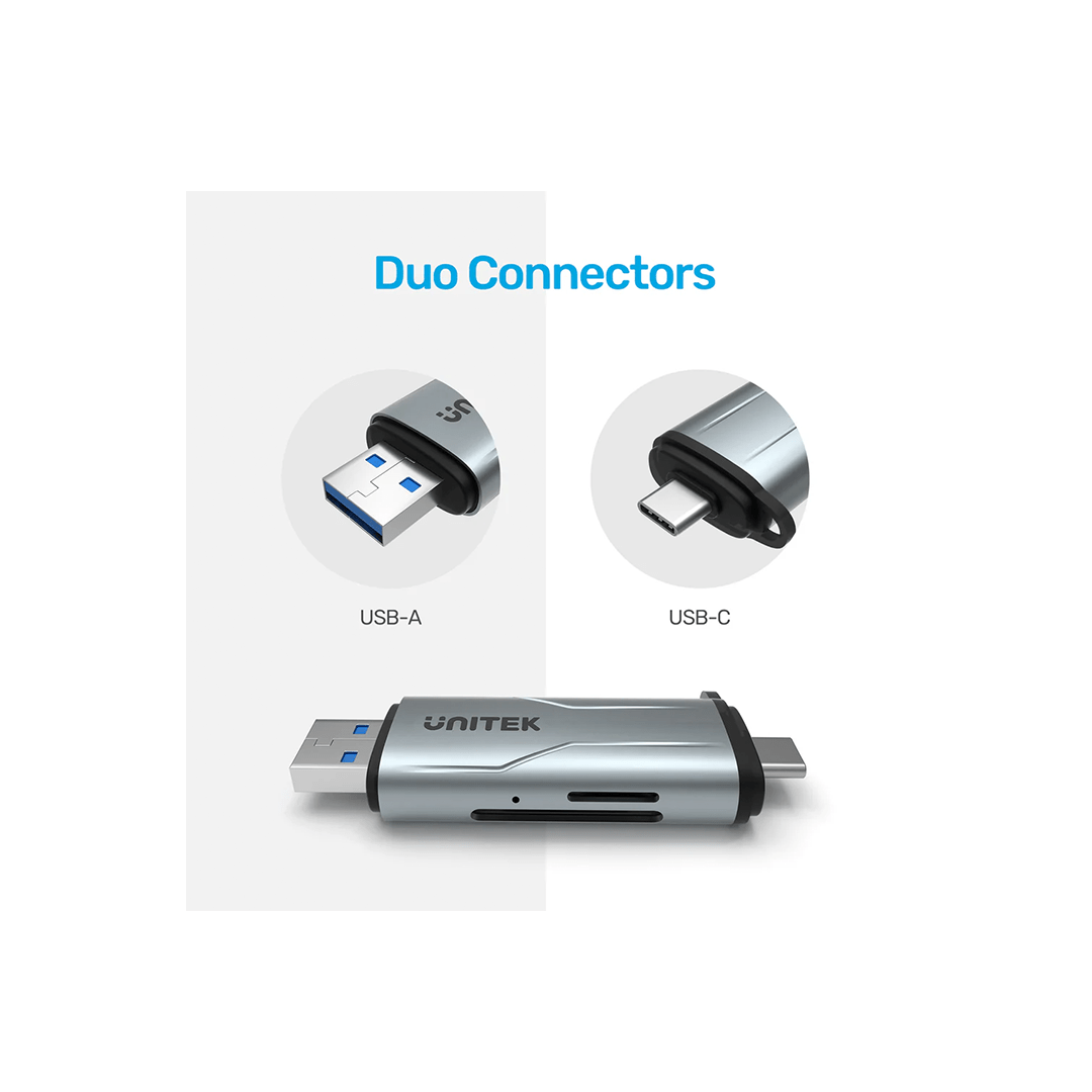 Unitek USB 3.0 & Type C 2-in-1 SD 3.0 Card Reader in Qatar