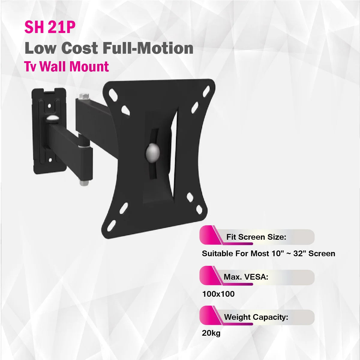 Skill Tech SH 21P - Low Cost Full-Motion Tv Wall Mount