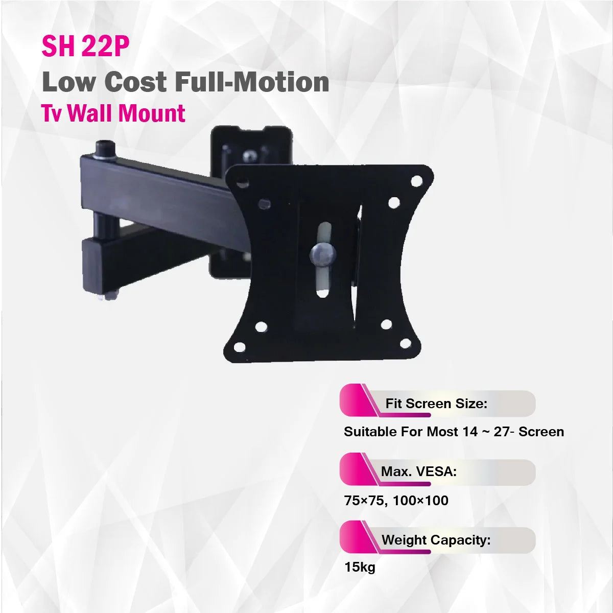 Skill Tech SH 22P - Low Cost Full-Motion Tv Wall Mount